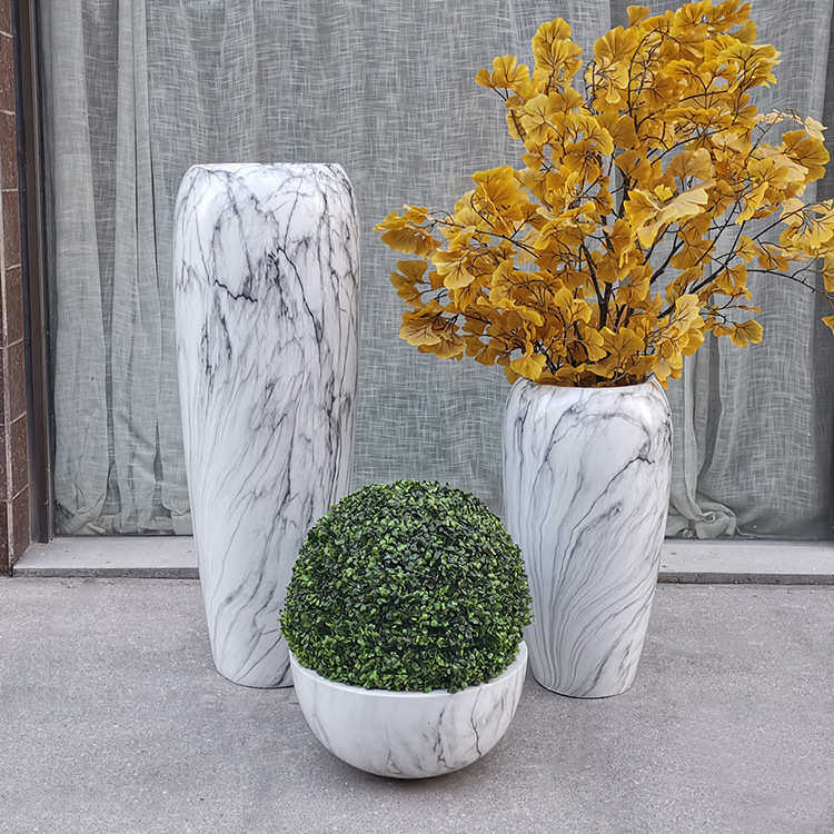 落地大花瓶简约现代平面坛玻璃钢公司家居酒店开业花艺大理石纹,家居饰品,花瓶,淘宝优惠券,粉丝福利购,淘宝优惠卷