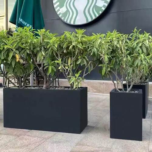 户外铁艺花箱庭院移动室外摆花盆街道花坛花箱