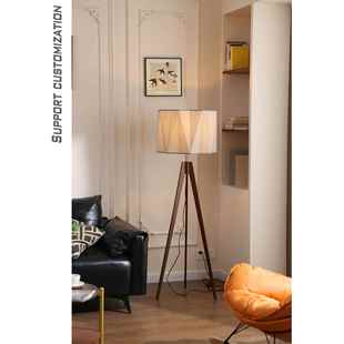 客厅落地灯中古风沙发旁边高级感艺术感立式复古宋式美学原木风灯