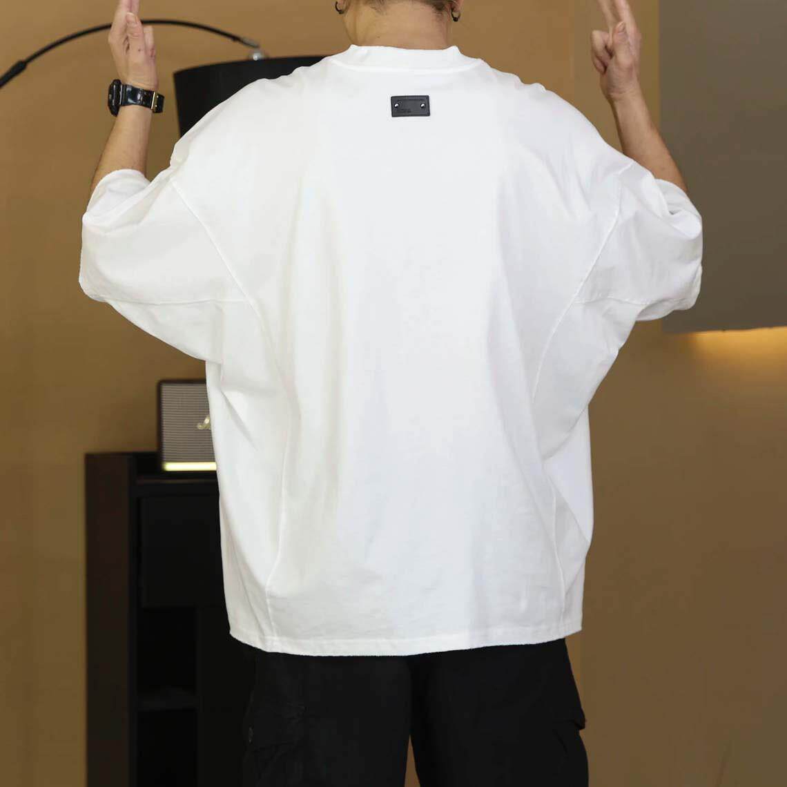 夏季潮牌重磅短袖T恤男蝙蝠袖高街宽松痞帅百搭设计感半袖体恤衫