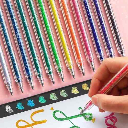 Glitter gel pen color gel pens shiny fairy fantasy