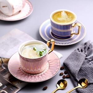 诺轩炫金陶瓷咖啡杯金边欧式英式英伦咖啡杯下午茶杯子茶杯带碟勺