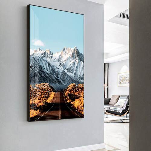 新款直销现代北欧风景玄关装饰画轻奢走廊过道壁画客厅挂画沙发背