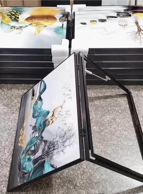 液压上翻左右推拉遮挡电表箱框任意尺寸定做装饰画照片营业执照框