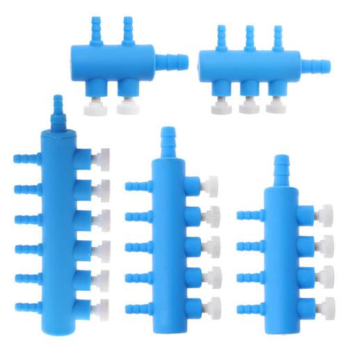 鱼缸增氧泵蓝色调节阀水族箱气量分流阀门分流器氧气泵分气排塑料