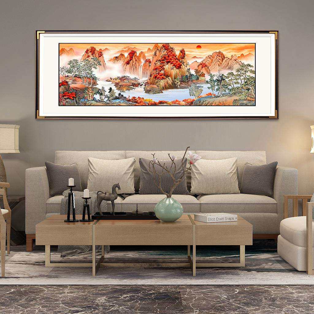 高档大气铜雕工艺福禄吉祥铜板画客厅装饰画玄关画