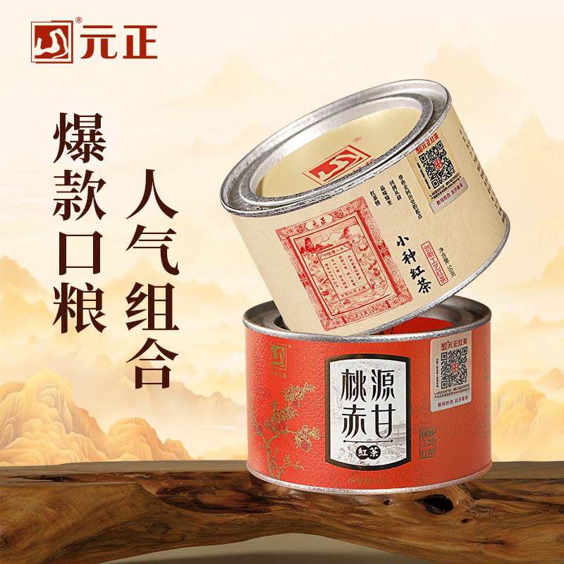 元正桃源赤甘小种红茶组合装正宗特级武夷山红茶罐装口粮茶自己喝