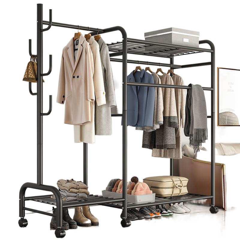 网红简易衣柜现代铁架卧室组合装出租房省空间收纳折叠储物布新款