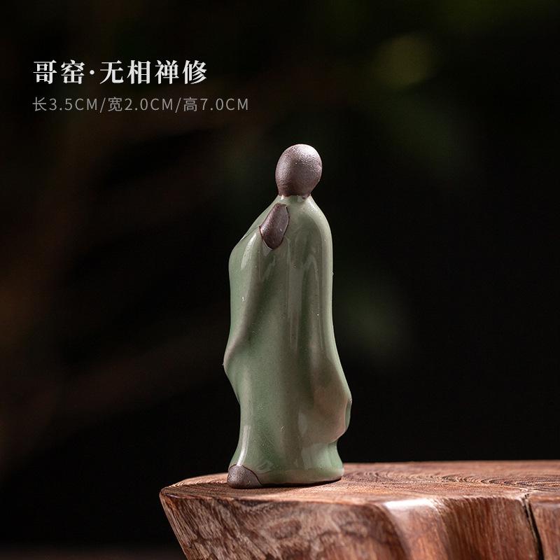 装饰品国风陶瓷哥窑摆件茶宠摆件