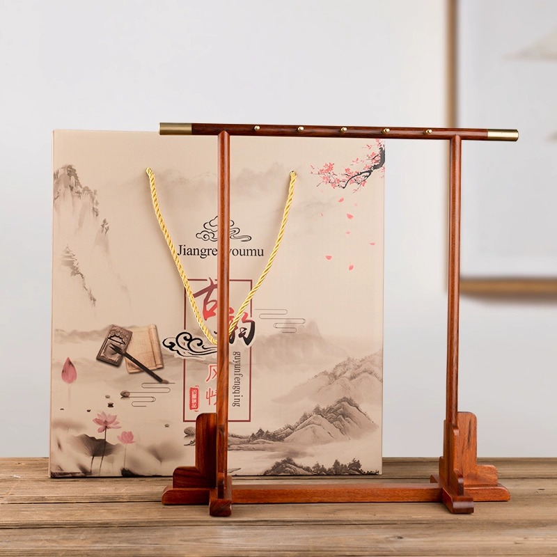毛笔架毛笔挂架笔挂笔架毛笔挂实木架子置物酸枝木收纳书法摆件架