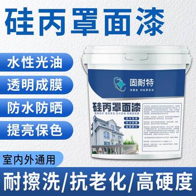 外墙硅丙罩面漆罩光面油透明防水防尘亮光罩光面漆室内外墙罩光漆