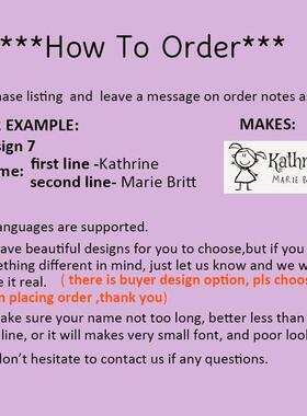 clothing label Stamp custom texts Baby Student name Clothes