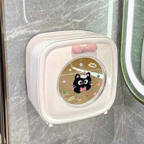 卫生间纸巾盒免打孔壁挂卷纸抽纸置物架新款洗手间厕所厕纸收纳