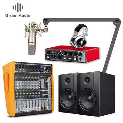 U87大振膜声卡直播电容麦克风调音台功放一体音箱套装全套麦