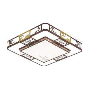 新中式客厅灯吸顶灯 led长方形大厅灯中国风仿古灯具套餐灯饰组合