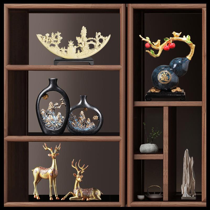 正品茶室高新办公室厅摆件套装老板领导档装饰品组合中式客书房摆