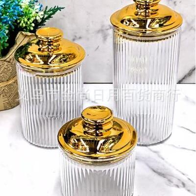 Clear plastic canister for snacks, dried goods, tea storage,