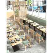 实木汉堡小吃米线餐饮餐厅面馆西餐厅摊位沙发快餐店桌椅组合广告