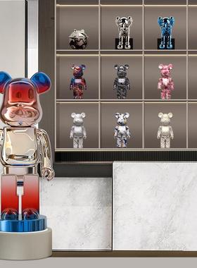 外贸爆款红酒架摆件轻奢高档暴力熊客厅柜子高级感玄关电视柜装饰