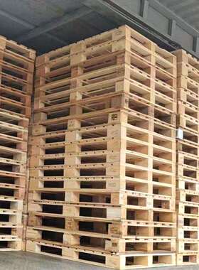 物流周转木制PUS木托库叉车运输免熏蒸木仓栈仓货储架木卡板厂盘