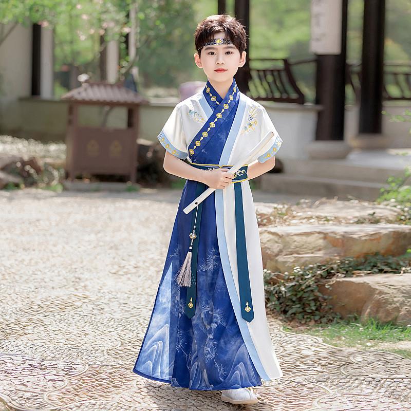 男童汉服夏季2026新款国学高级古风夏装儿童古装男孩小少爷演出服
