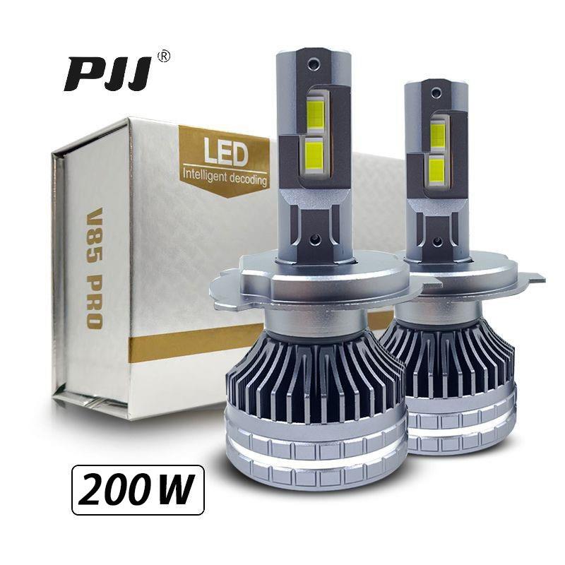 双铜管200W进口6灯珠汽车led灯H4改装远近一体解码型车灯铜管散热