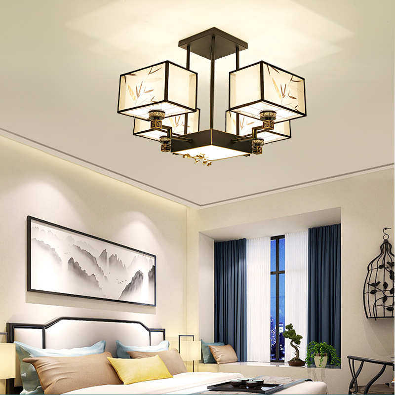 新中式吸顶灯客厅灯具中国风长方形现代简约创意餐厅卧室书房灯饰,家装灯饰光源,智能吸顶灯,淘宝优惠券,粉丝福利购,淘宝优惠卷