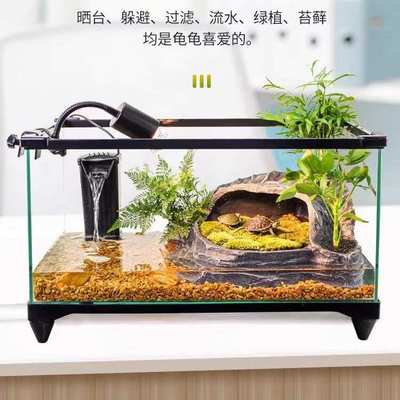 乌龟缸半水缸晒台造景玻璃生态造景费用仅人工费不能拍不含其他