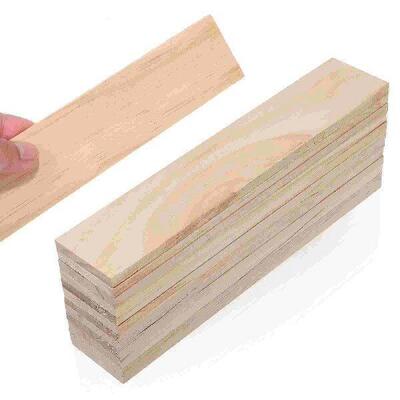 12 Pcs Rectangular Sylvestris Pine Board Wood for Crafts