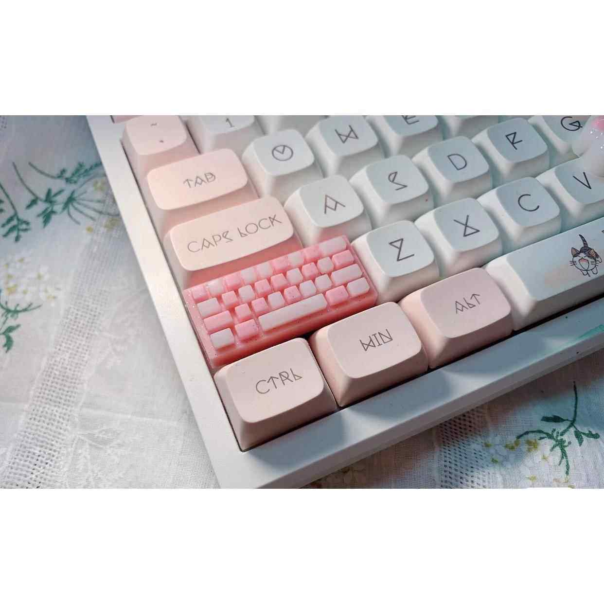 Enter键/shift键粉色蓝色2.25u键帽十字轴回车键机械