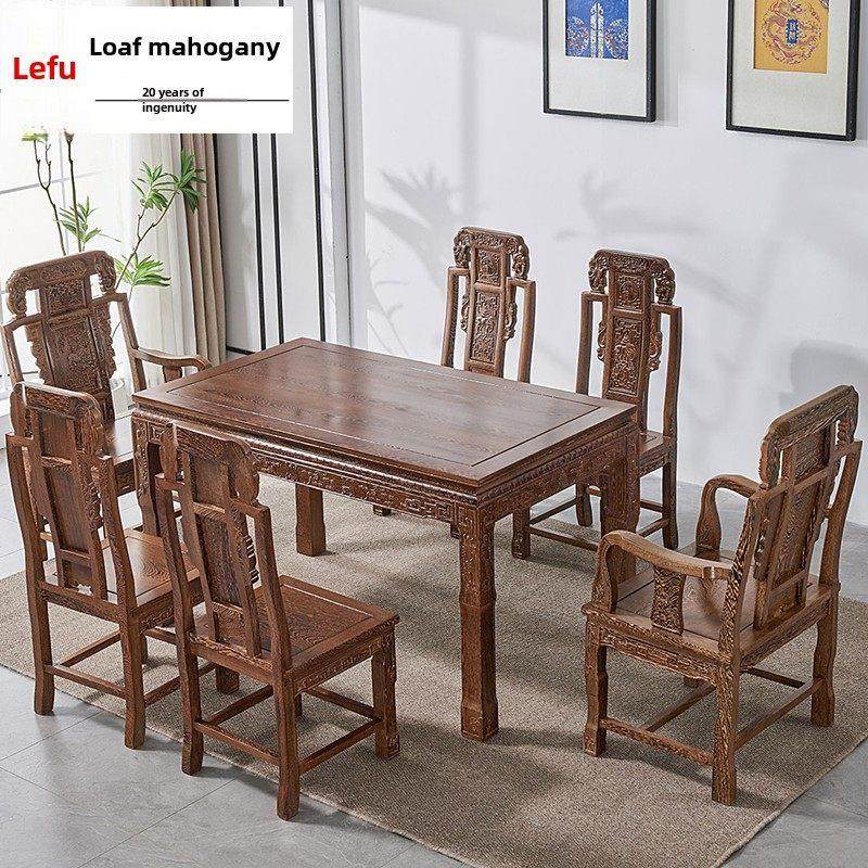 采购产品红木家具，鸡翼木餐桌椅，一桌六椅，矩形实木餐桌椅，明,住宅家具,红木餐桌,淘宝优惠券,粉丝福利购,淘宝优惠卷