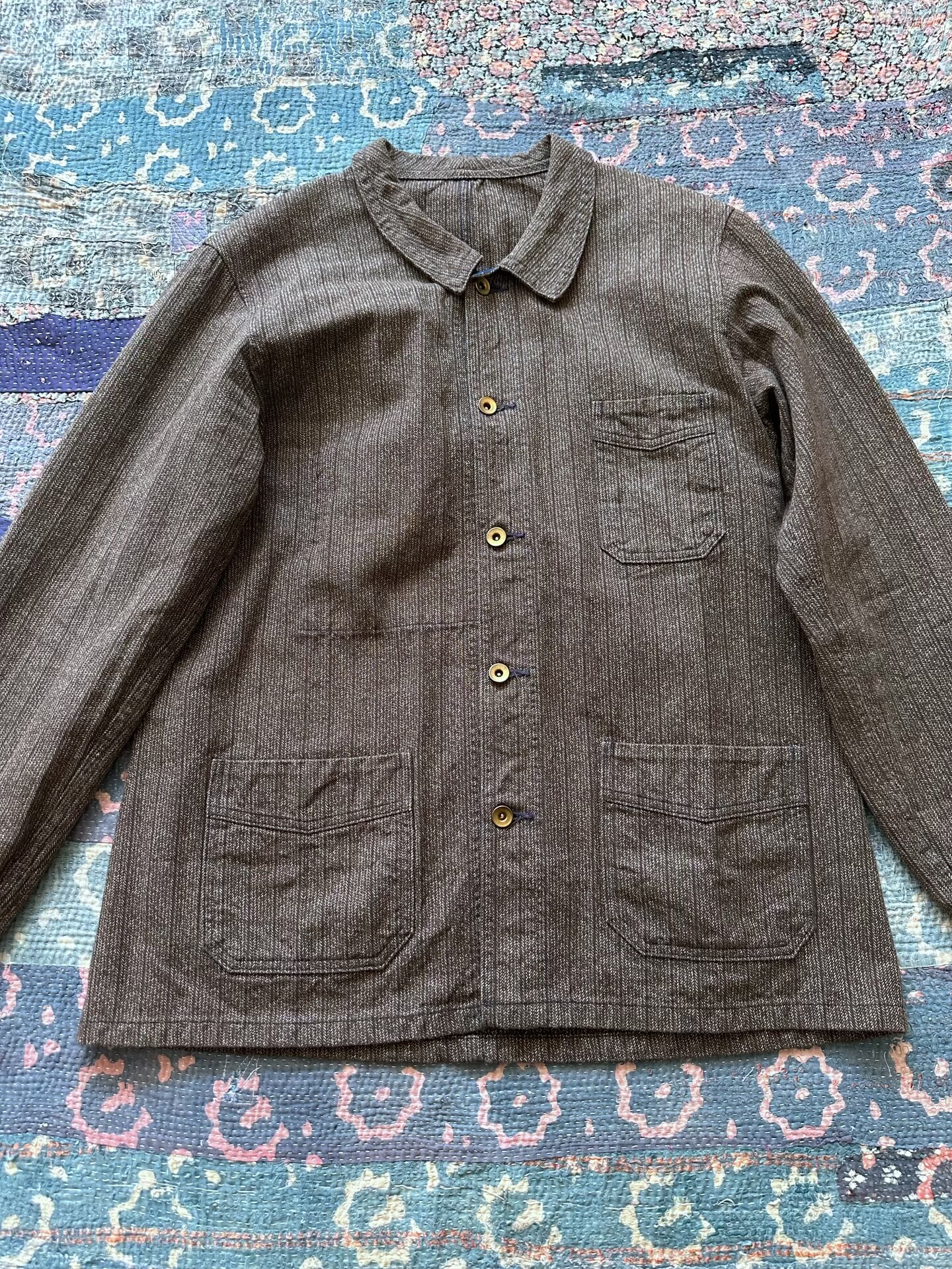 Mister Freedom Brown Striped Workwear Jacket