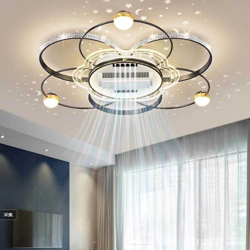 客厅风扇灯225年新款简约519现代轻奢主灯0卧餐室中山灯具厅吊扇