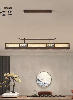 新中式LE长D餐吊灯吧禅意现厅万佳华代条酒店前台饭厅台茶室灯
