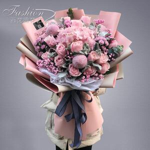 广州鲜花速递同城玫瑰花荷花郁金香花束爱人女友生日订花送花上门