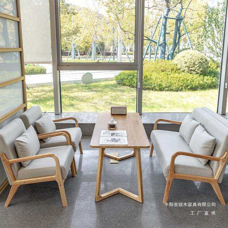 网红奶茶店沙发甜品店咖啡厅桌椅组合书吧清酒吧餐厅商用洽谈套装