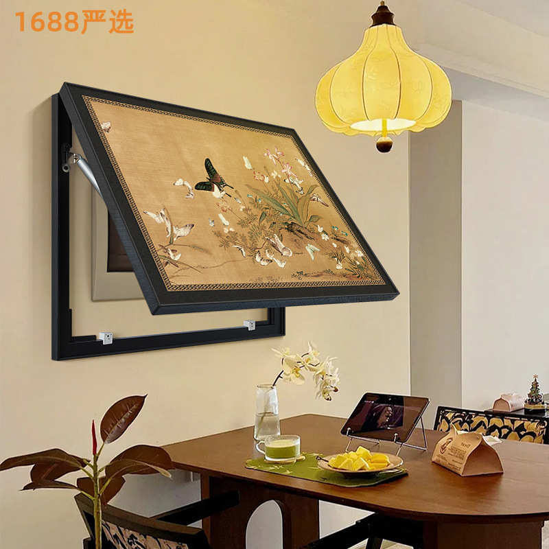 法式复古中古风掀盖电表箱盒挂画免打孔高级感电箱盖板遮挡装饰画