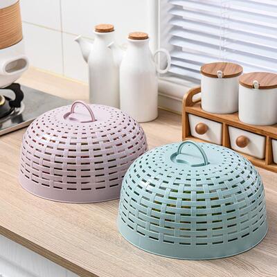 Large Round Plastic Perforated Food Cover for Kitchen and Di