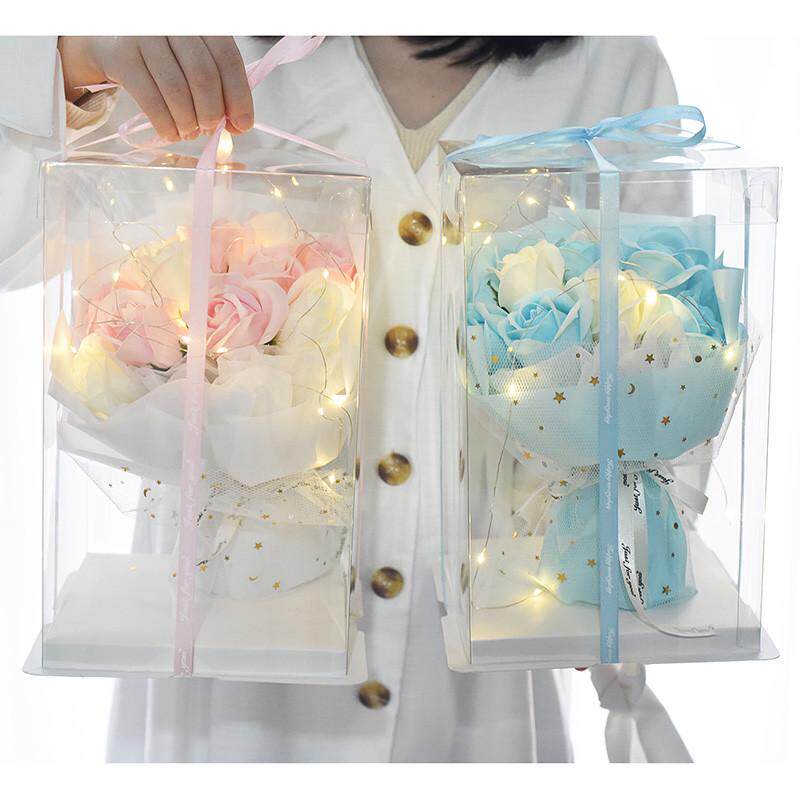 香皂花玫瑰教师节满天星干花束礼盒成品送男女友闺蜜老师生日礼物