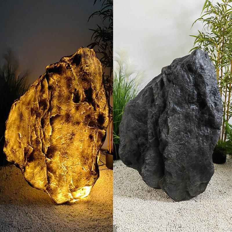 户外玻璃钢仿真石草坪景观LED灯摆件阳台室内氛围装饰品发光石