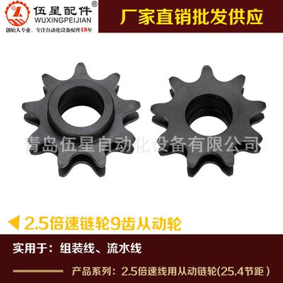 BS25-C208A倍速链轮、P=25.4倍速链轮、差数链轮、9T主动 从动倍
