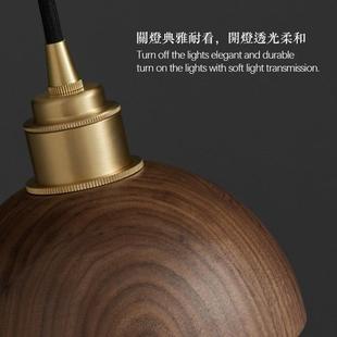 三单头头餐2厅吊灯205新款 335现代轻胡桃木客厅餐桌茶室网红灯具