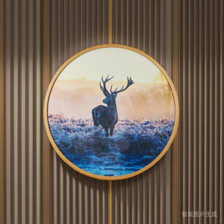 圆形画框架裱框圆十字绣框照片相框定制钻石画圆框油画框外框挂墙