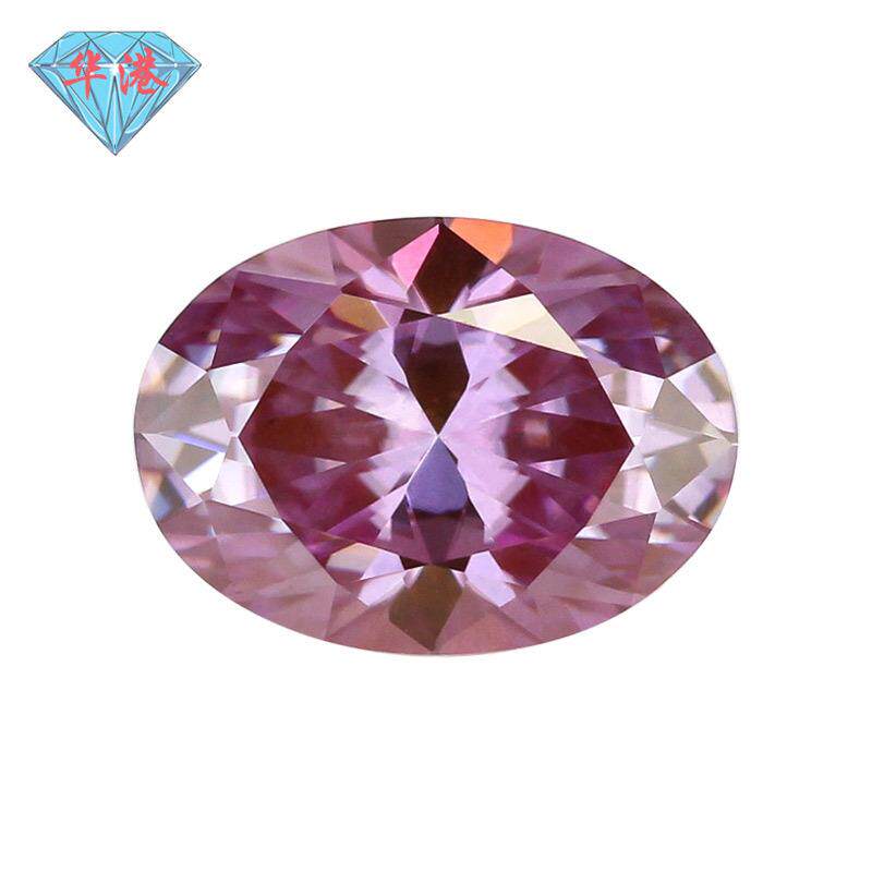 华港宝石 粉色莫桑钻裸钻椭圆形戒面 蛋形莫桑石裸石粉红色主石