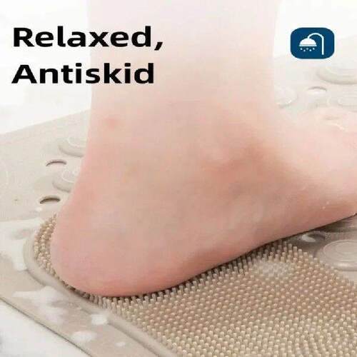 Shower Bath Mat Foot Massager with Non-Slip Suction Cups