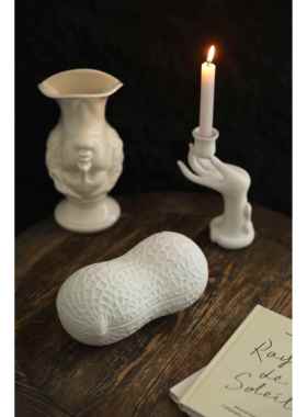 MUSe Garden 好事要花生 北欧风仿真陶瓷花生幸运饼干储物盒摆件