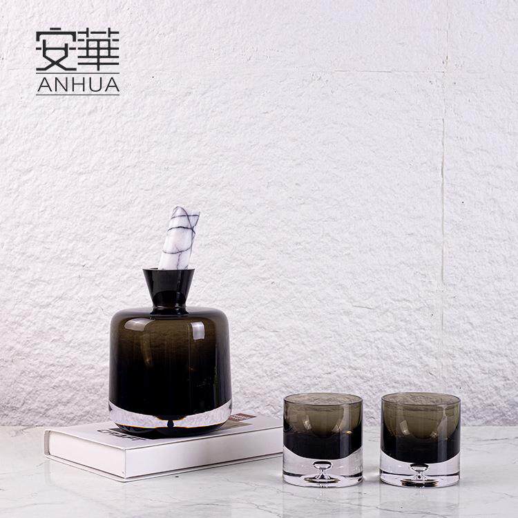 安华高璃端艺术玻酒酒具杯套装高级酒醒器分酒633壶酒杯家用现货