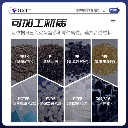 PBI车铣复合加工黑色经久耐用多种材质工程塑料任意零切精密配件