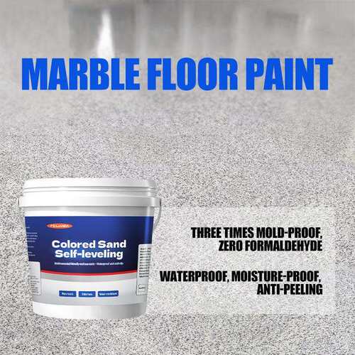 彩砂自流平仿大理石地坪漆家用工厂水泥地面Marble Floor Paint