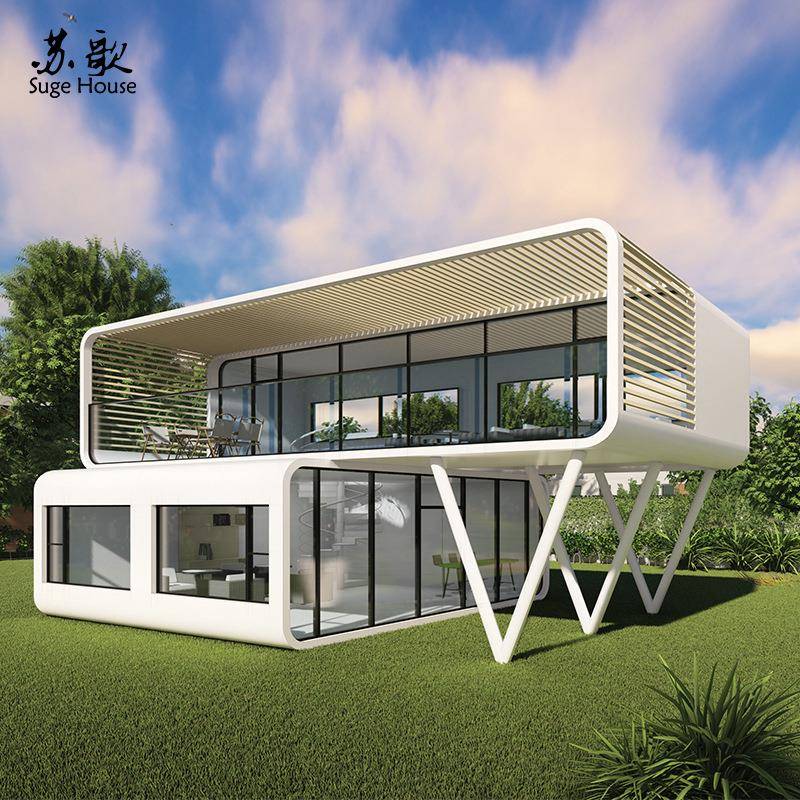 厂家直销可移动钢结构二层创意苹果舱阳光房办公室民宿设计建造